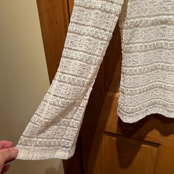 Classiques Entier, cream, stretch lace top, size Xl 🍎 - Picture 4 of 6